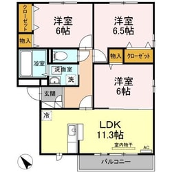 リビングタウン両三柳　A棟の物件間取画像